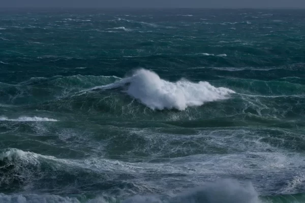 Large wave on the Great Ocean Road during a winter storm